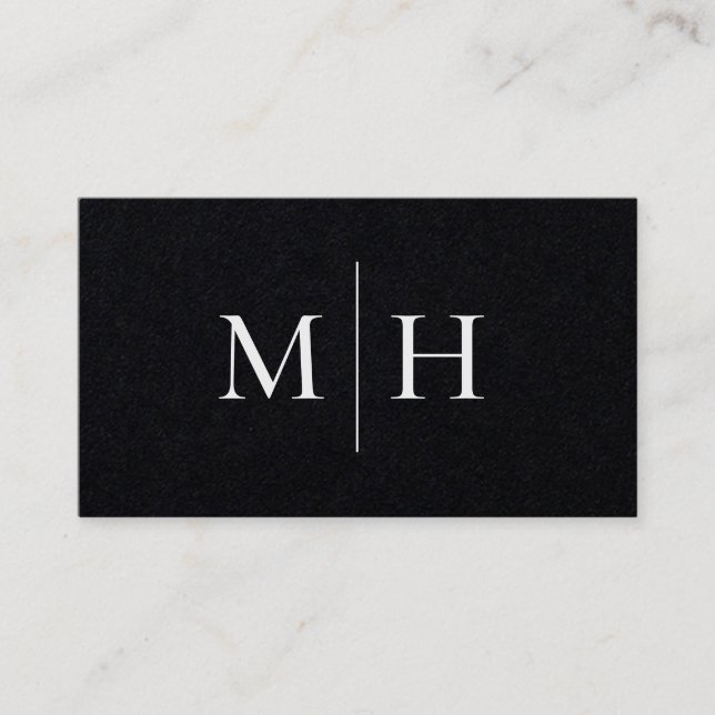 Carte De Visite Initiales minimaux de ligne moderne Monogramme Kra (Devant)