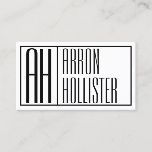 Carte De Visite Initiales Modernes & Logo de Nom