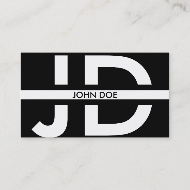 Carte De Visite Initiales monogrammes (Devant)