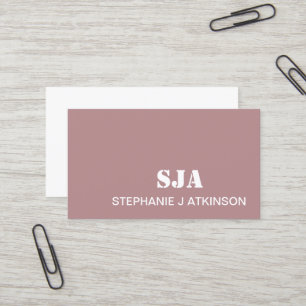Carte De Visite Initiales professionnelles minimalistes modernes r