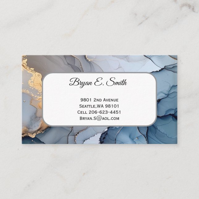 Carte De Visite Ink Swirl Business Card (Devant)