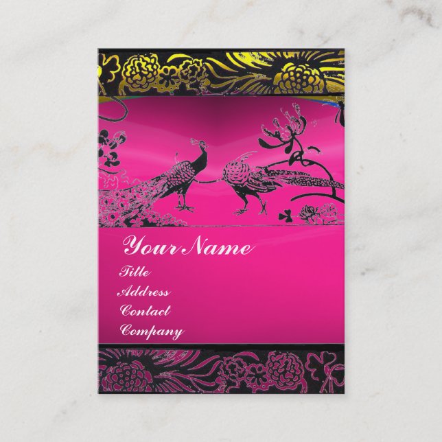 Carte De Visite INSÉPARABLES mariages, noir blanc, améthyste rose (Devant)