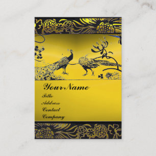 Carte De Visite INSÉPARABLES mariages, noir blanc, jaune topaz