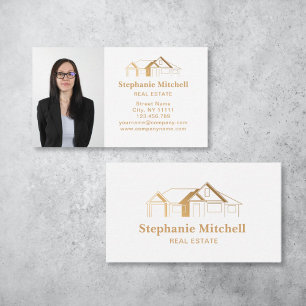 Carte De Visite Insérer une photo Réaliseur immobilier Clé Maison 