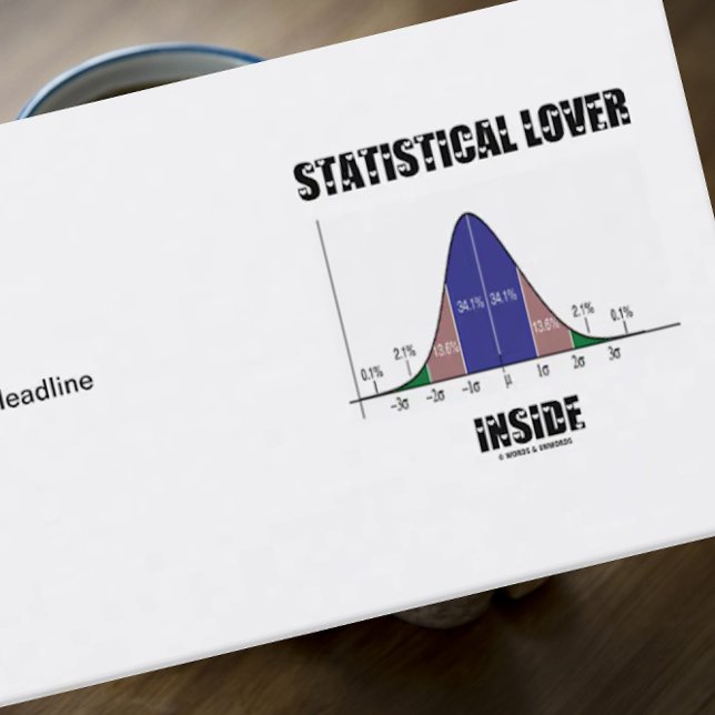 Carte De Visite Inside statistique (courbe Bell) (Business card featuring bell curve distribution for any one who loves statistics)