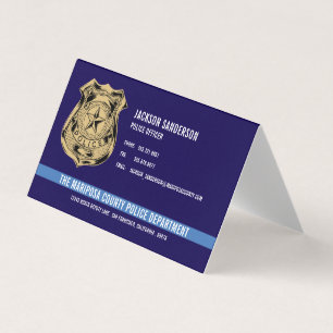 Carte De Visite Insigne de logo du département de police Employé d