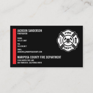 Carte De Visite Insigne de logo du département des pompiers
