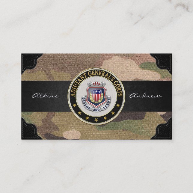 Carte De Visite Insigne régimentaire du Corps AG [3D] (Devant)