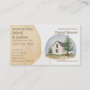 Carte De Visite Inspecteur de maison traditionnel aquarelle