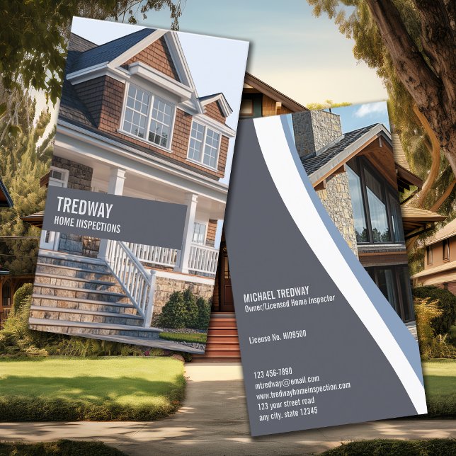 Carte De Visite Inspection à domicile | Inspecteur (Créateur téléchargé)