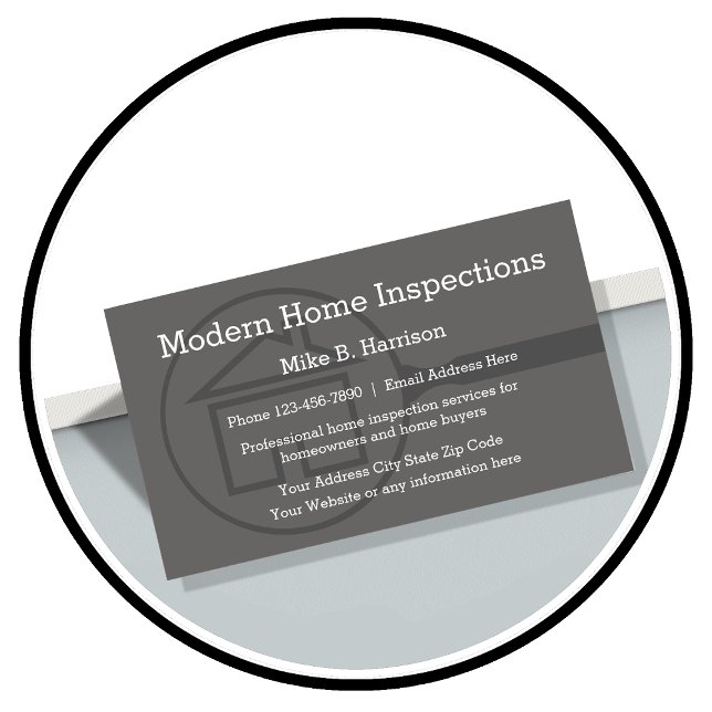 Carte De Visite Inspection à domicile professionnelle Conception m (Home inspection business cards by Custom Business Templates)