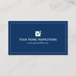 Carte De Visite Inspection à la maison bleu marine