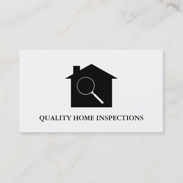 Carte De Visite Inspection de maison d'immobiliers (Devant)
