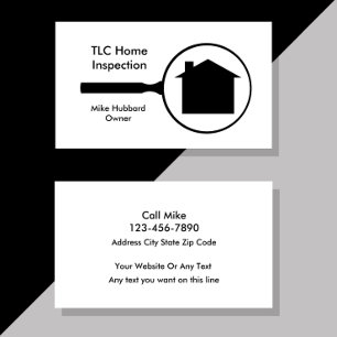 Carte De Visite Inspection de maison simple