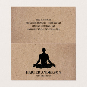 Carte De Visite Inspiration minimale Yoga Instructeur Professionne
