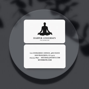 Carte De Visite Inspiration minimale Yoga Instructeur Professionne