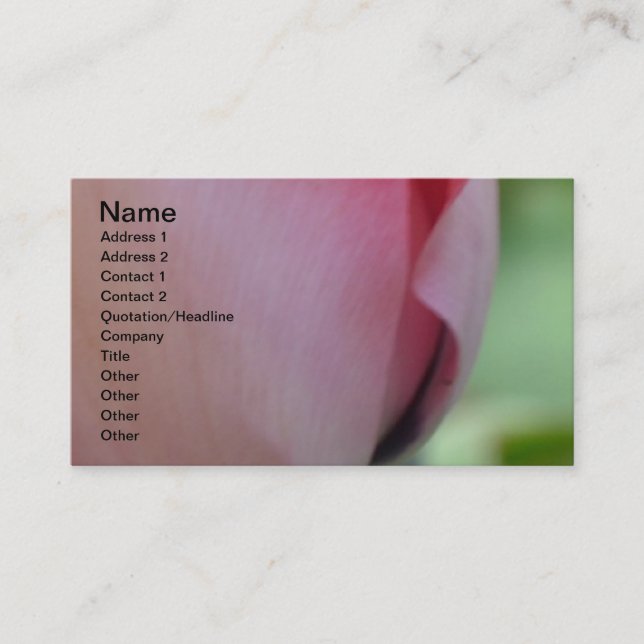 Carte De Visite Inspiration rose (Devant)