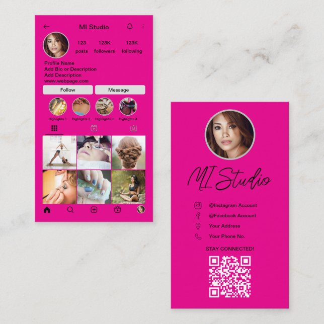 Carte de visite Insta (Devant / Derrière)