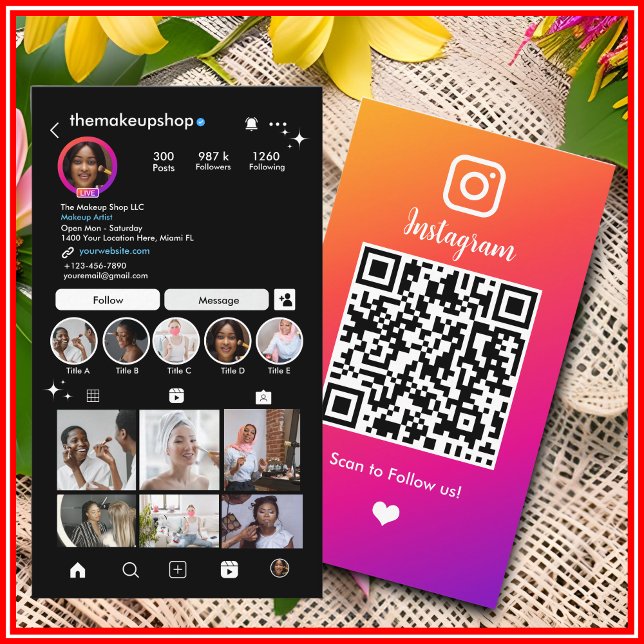Carte De Visite Instagram (Créateur téléchargé)