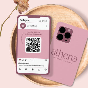 Carte de visite Instagram de Phone Pink