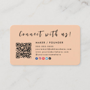 Carte De Visite Instagram Facebook Logo Connectez-vous avec nous F