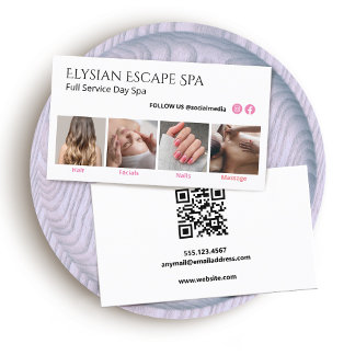 Carte De Visite Instagram Facebook Photo Social Media QR Code