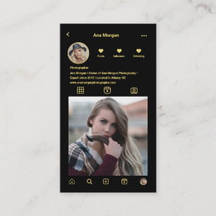 Carte De Visite Instagram Photo Grid Qr Code Retour
