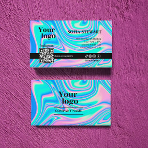 Carte De Visite Instagram Qr Code Holographique Médias Sociaux Sui