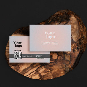 Carte De Visite Instagram Qr Code Moderne Gras Pastel Holographiqu