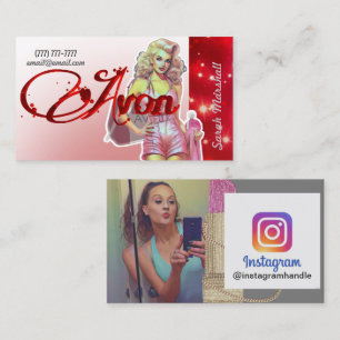 Carte de visite Instagram représentant Avon