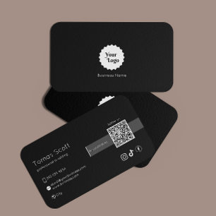 Carte De Visite Instagram Suivez-Nous Qr Code Noir