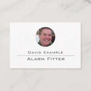 Carte De Visite Installateur d'alarme anti-effraction avec photo d
