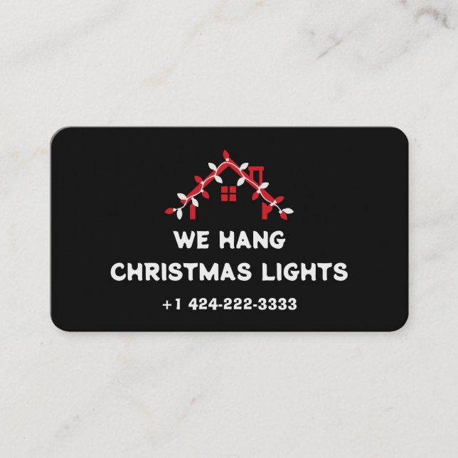 Carte De Visite 💡 Installation de lumières de Noël (Devant)