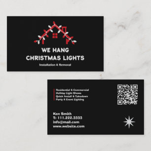Carte De Visite 🎄 Installation de lumières de Noël QR