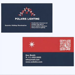 Carte De Visite 🎄✩ ₊˚🦌⊹♡ Installation de lumières de Noël QR