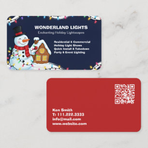 Carte De Visite 🎄 Installation de lumières de Noël QR