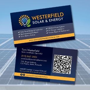 Carte De Visite Installation de panneaux solaires professionnels m