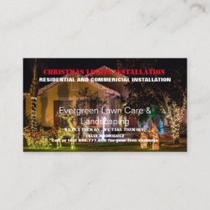 Carte De Visite Installation de photos de Noël