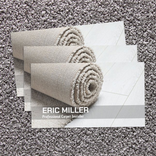 Carte De Visite Installation de tapis (Carpet Installer Visiting Cards)