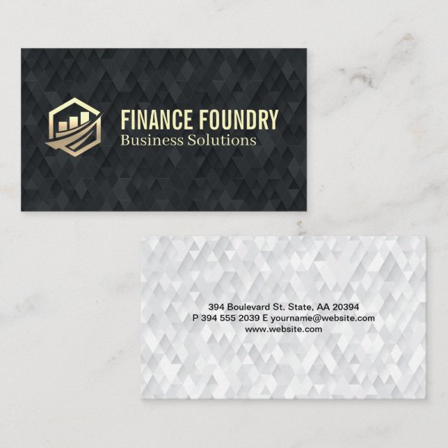 Carte De Visite Institut de finance | Banque | Actions | Fusions (Devant / Derrière)