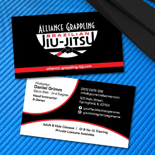 Carte De Visite Instructeur brésilien Jiu-Jitsu