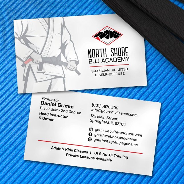 Carte De Visite Instructeur brésilien Jiu-Jitsu (Créateur téléchargé)
