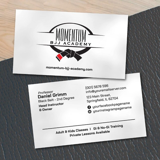 Carte De Visite Instructeur brésilien Jiu-Jitsu (Créateur téléchargé)