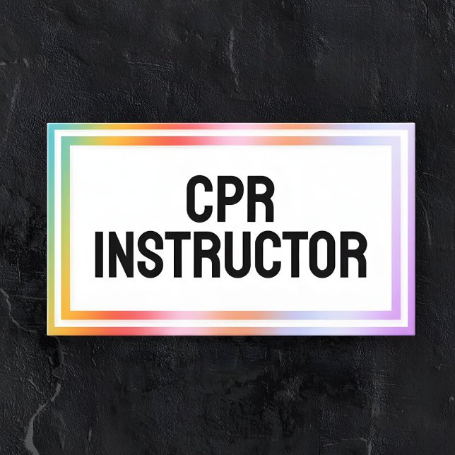 Carte De Visite Instructeur certifié en RCR (CPR Instructor Business Cards)