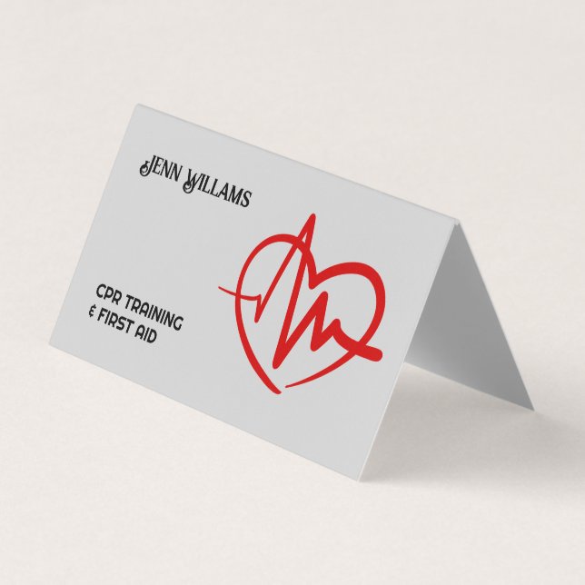 Carte De Visite Instructeur CPR certifié QR personnalisé (Devant)