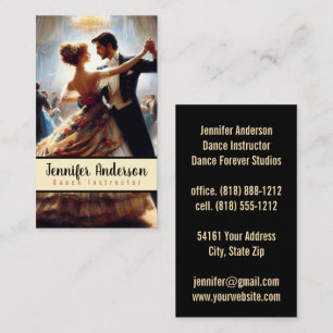 Carte De Visite Instructeur Danse Couples Danse