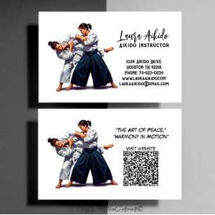 Carte De Visite Instructeur d'arts martiaux Aikido