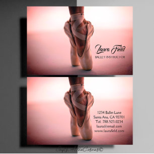 Carte De Visite Instructeur de ballet minimaliste