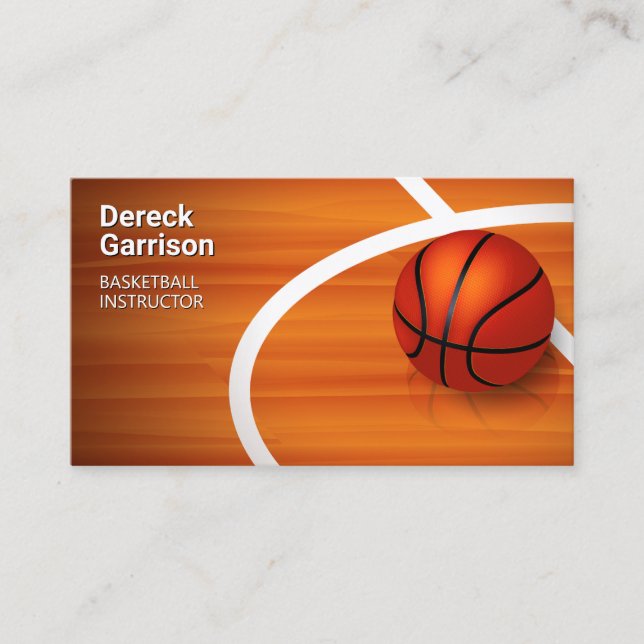 Carte De Visite Instructeur de basket-ball | Coach | Formateur (Devant)