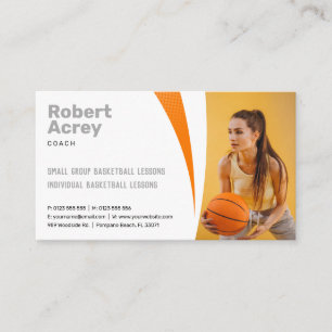 Carte De Visite Instructeur de basket-ball Coach Formateur
